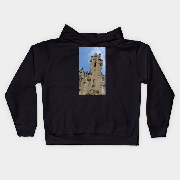 Rutherglen Town Hall, Scotland Kids Hoodie by MagsWilliamson